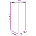 ZNTS Garden Planter White Triangular 40x34.5x70 cm Steel 851159