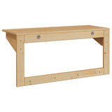 Coat Rack HILL Honey Brown 90 x 35 x 41.5 cm Solid Pine Wood 42025033