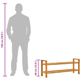 Shoe Rack with 2 Shelves 100x27x40 cm Solid Oak Wood 331748