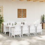 Garden Dining Set 9 pcs Light Grey Polypropylene 3378748