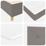 ZNTS Box Spring Bed with Mattress Taupe 100x200 cm Fabric 3339599