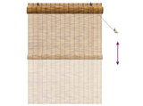 Roller Blind Brown 120 x 220 cm Reed 42034661