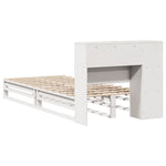 Bookcase Bed without Mattress White 100x200 cm Solid Wood 3323903