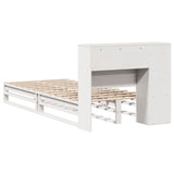 Bookcase Bed without Mattress White 100x200 cm Solid Wood 3323903