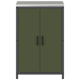 Kitchen Storage HATTEM Olive Green 60 x 50 x 92 cm Steel 874992