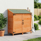 Garden Shed Brown 106.5 x 56 x 113.5 cm Solid Fir Wood 42033443