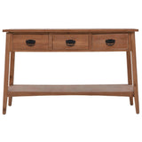 Console Table Solid Fir Wood 126x40x77.5 cm Brown 246122