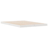 Floor Bed Frame White 160 x 210 cm Solid Pine Wood 869741