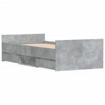 ZNTS Bed Frame without Mattress Concrete Grey 100x200 cm 3203799