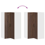 Wall Corner Cabinet LUCCA Brown Oak 57 x 57 x 100 cm 885172