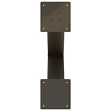 Dining Table Legs X-Shaped 2 pcs Natural Steel 60x cm Steel 4012975