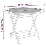 Garden Table Natural Wood Solid Acacia wood Medium Foldable 319670