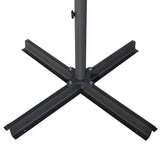 Garden Parasol with Aluminium Pole 600 cm Black 47376