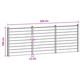 Fence Panel 3 pcs WPC and Aluminium Black 3429413