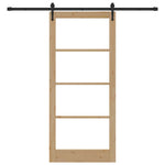 Sliding Door Manual ORKDAL Brown 93 x 211 cm Wood and metal 3332485