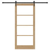 Sliding Door Manual ORKDAL Brown 93 x 211 cm Wood and metal 3332485