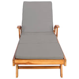 Sun Lounger 100% Polyester Solid-Teak 42032674