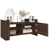 TV Cabinet Brown Oak 80x35x40 cm Engineered Wood 848373