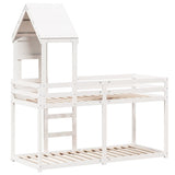 Bunk Bed without Mattress White 90x190 cm Single Solid Wood Pine 3282003