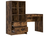 Desk with Drawer with Shelf with Storage 2 pcs Smoked Oak 3337301