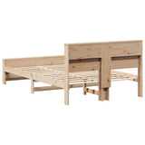 Bed Frame with Headboard Brown 120 x 190 cm Engineered Wood 877245