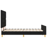 ZNTS Bed Frame Black 140x200 cm Fabric 3344734