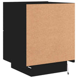 Bedside Cabinet Set of 2 Black Engineered wood Standard 836738