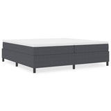 Platform Bed Frame Dark Grey 200 x 200 cm Fabric 3337428