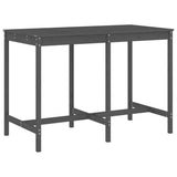 Garden Bar Set Grey Solid Pine Wood 7 Piece Footrest 3157783