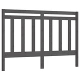 Bed Headboard Grey Solid pine wood Double Decorative Inlays 817787