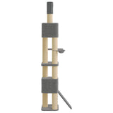 Floor-to-Ceiling Cat Tree with Sisal Post Light Grey 257-283 cm 42053500