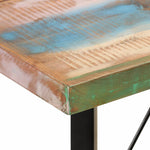 ZNTS Bar Table 150x70x107 cm Solid Wood Reclaimed and Iron 356374