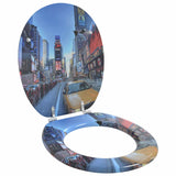 Soft-Close Toilet Seat 2 pcs Grey 44 x 38 cm MDF board 3414549