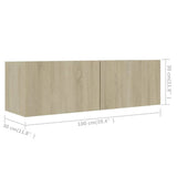 5 Piece TV Cabinet Set Sonoma Oak Engineered Wood 3079009