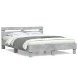 Bed Frame without Mattress Concrete Grey 150x200 cm King Size 3207416