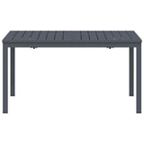 Patio Table Anthracite 180 x 80 x 74 cm Powder-Coated Steel 42010362