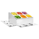 Gastronorm Container Holder with 6 GN 1/6 Pan Stainless Steel 51224
