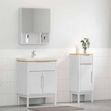 Bathroom Furniture Set FLORO 2 pcs White Solid Pine Wood 3385880