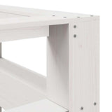 Bookcase Headboard L-Shaped White 200 cm Solid Wood Pine 859254