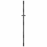 Garden Gate with Lock Black 85 x 200 cm Powder-coated steel 42015868