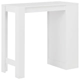 Bar Table with Shelf White 110x50x103 cm 280211
