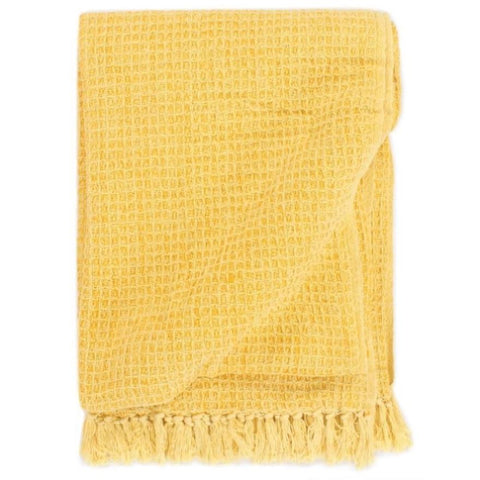 Throw Cotton 220x250 cm Mustard Yellow 133763