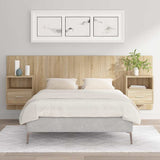 Bed Headboard with Cabinets Sonoma Oak Engineered Wood 3115694