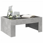 ZNTS Coffee Table with Infinity LED Concrete Grey 70x50x30 cm 847612