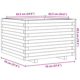 Garden Planter 70x70x49.5 cm Impregnated Wood Pine 847367