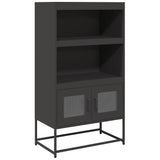 ZNTS Highboard Black 68x39x123 cm Steel 853368