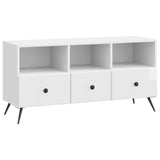 TV Cabinet High Gloss White 102 x 34.5 x 50 cm Engineered Wood 895599