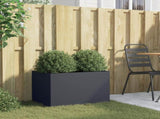 Planter Anthracite 62x40x39 cm Steel 841597