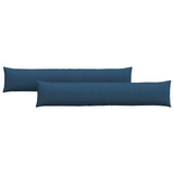Sofa Pillows 2 pcs Blue 200 x 40 cm Fabric 42013876