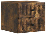 Wall-Mounted Bedside Cabinet Smoked Oak 33 x 34.5 x 40 cm 897965